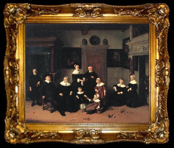 framed  OSTADE, Adriaen Jansz. van Portrait of a Family jg, ta009-2